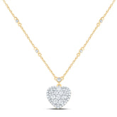 3/4CTW-DIA CN FASHION HEART NECKLACE (18 INCH)